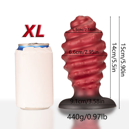 Pineapple Fantasy Anal Dildo Butt Plug - Gewinde Monsterdildo Silikon Sexspielzeug für Männer Frauen