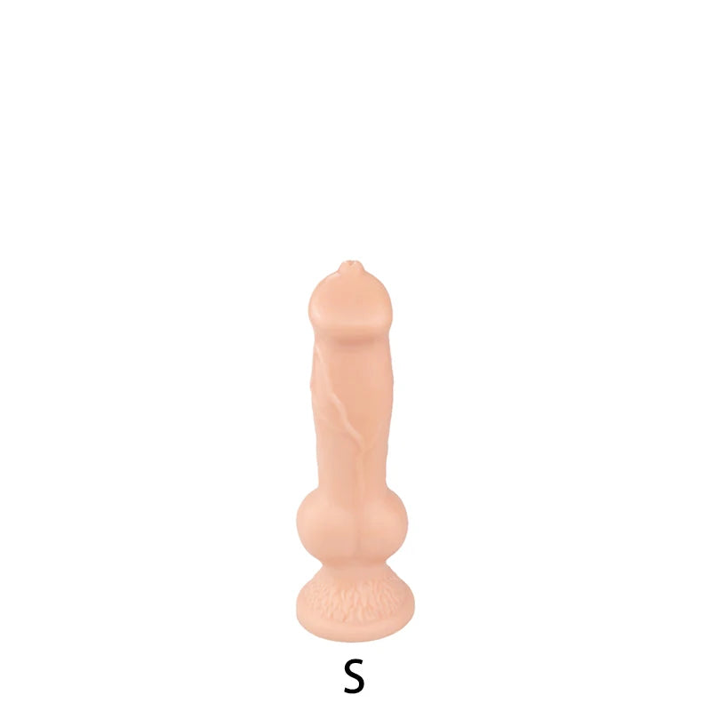 Monster Dog Dildo Butt Plug - Suction Cup Realistic Animal Dildos Female Sex Toys