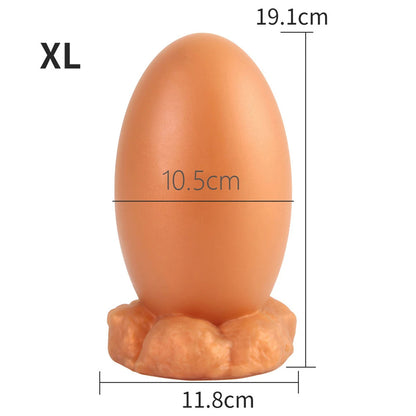 Gode ​​anal en silicone souple - Jouets pour adultes dilatateur de plug anal en forme d'œuf de dragon réaliste