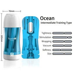 Vaccum Sucking Male Masturbator - Silicone Pocket Pussy Vibrating Penis Massage