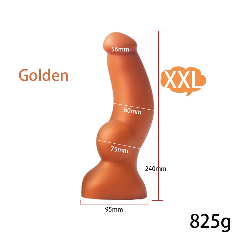 Riesiger Pferdedildo-Buttplug - Silikon-Monster-Tier-Anal-Saugnapf-Sexspielzeug