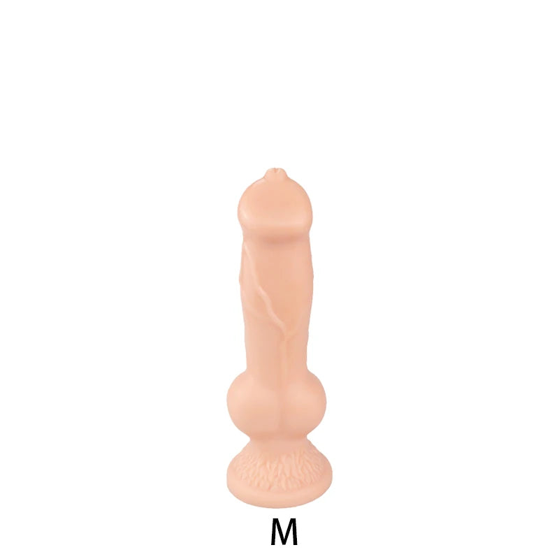 Monster Dog Dildo Butt Plug - Suction Cup Realistic Animal Dildos Female Sex Toys