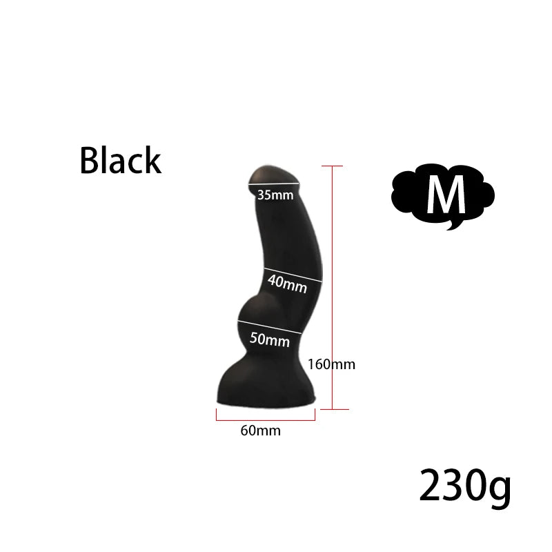 Riesiger Pferdedildo-Buttplug - Silikon-Monster-Tier-Anal-Saugnapf-Sexspielzeug
