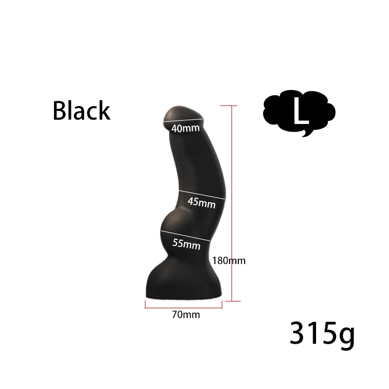 Riesiger Pferdedildo-Buttplug - Silikon-Monster-Tier-Anal-Saugnapf-Sexspielzeug