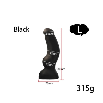 Riesiger Pferdedildo-Buttplug - Silikon-Monster-Tier-Anal-Saugnapf-Sexspielzeug