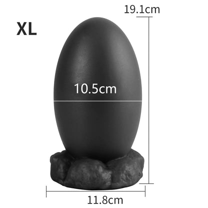 Gode ​​anal en silicone souple - Jouets pour adultes dilatateur de plug anal en forme d'œuf de dragon réaliste
