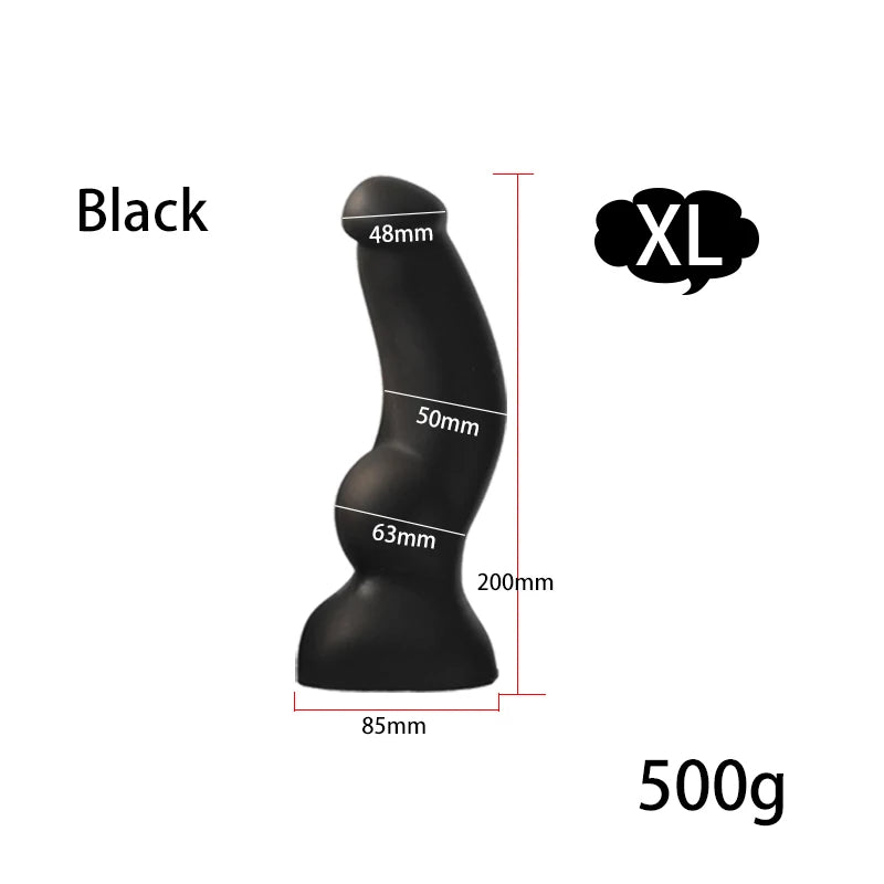 Riesiger Pferdedildo-Buttplug - Silikon-Monster-Tier-Anal-Saugnapf-Sexspielzeug