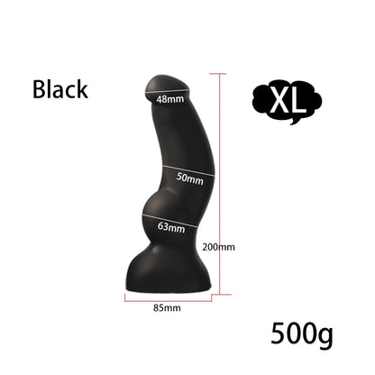 Riesiger Pferdedildo-Buttplug - Silikon-Monster-Tier-Anal-Saugnapf-Sexspielzeug