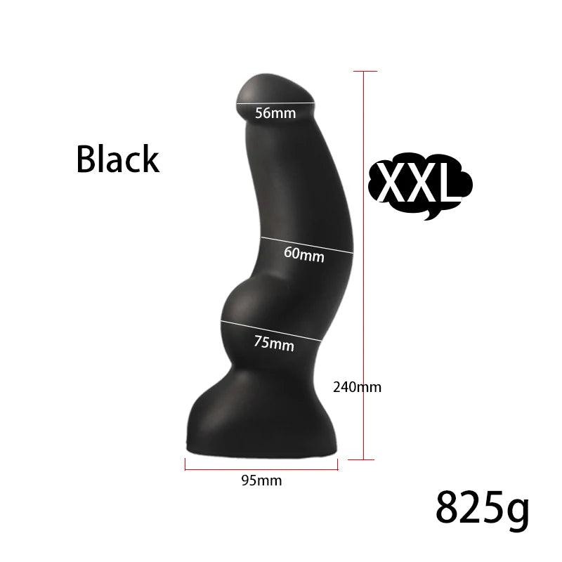 Riesiger Pferdedildo-Buttplug - Silikon-Monster-Tier-Anal-Saugnapf-Sexspielzeug