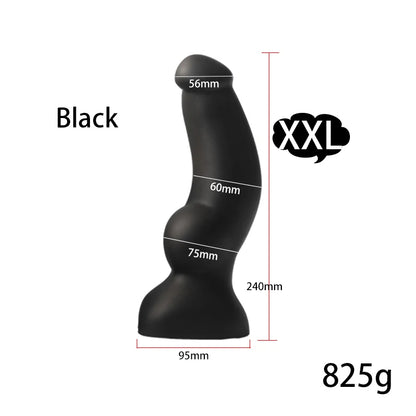 Riesiger Pferdedildo-Buttplug - Silikon-Monster-Tier-Anal-Saugnapf-Sexspielzeug