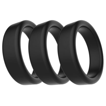 Premium Silicone Cock Ring - Three in Pair Flexible Penis Delay Ejaculation Trainer