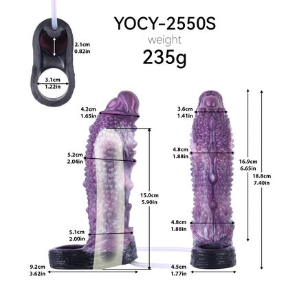 Nebula Squirting Sleeves | Purple Alien Silicone Design for Fantasy Play
