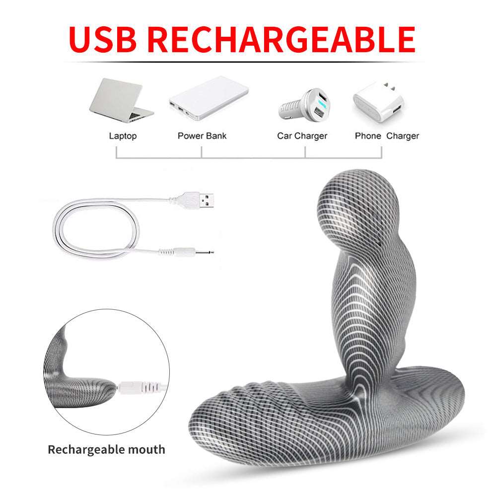 Remote Control Prostate Vibrator,Constant Heating,Prostate Area Rotation Massager.16 Strong Vibration.Portable.