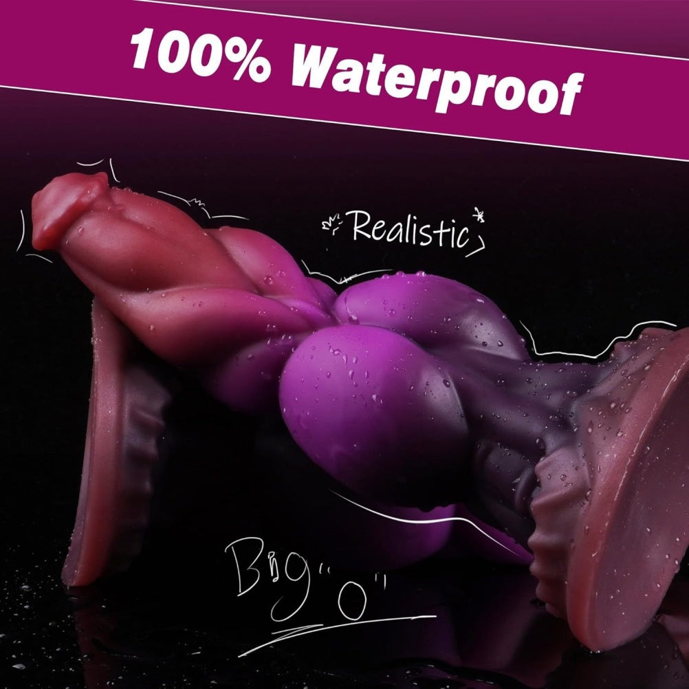 Fantasy Monster Dog Knotting Suction Cup Dildo – Female Orgasmic Massage & Vaginal Insertion Sex Toys