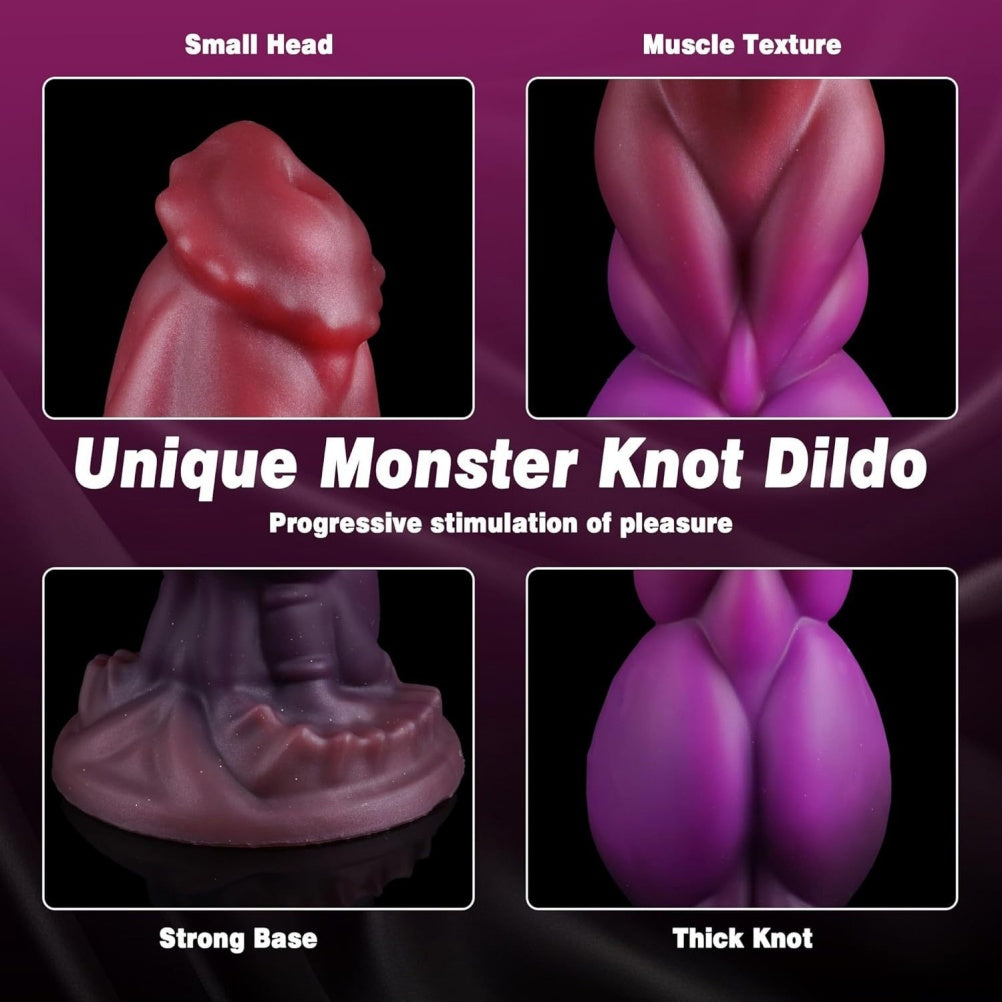 Fantasy Monster Dog Knotting Suction Cup Dildo – Female Orgasmic Massage & Vaginal Insertion Sex Toys