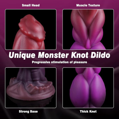 Fantasy Monster Dog Knotting Suction Cup Dildo – Female Orgasmic Massage & Vaginal Insertion Sex Toys