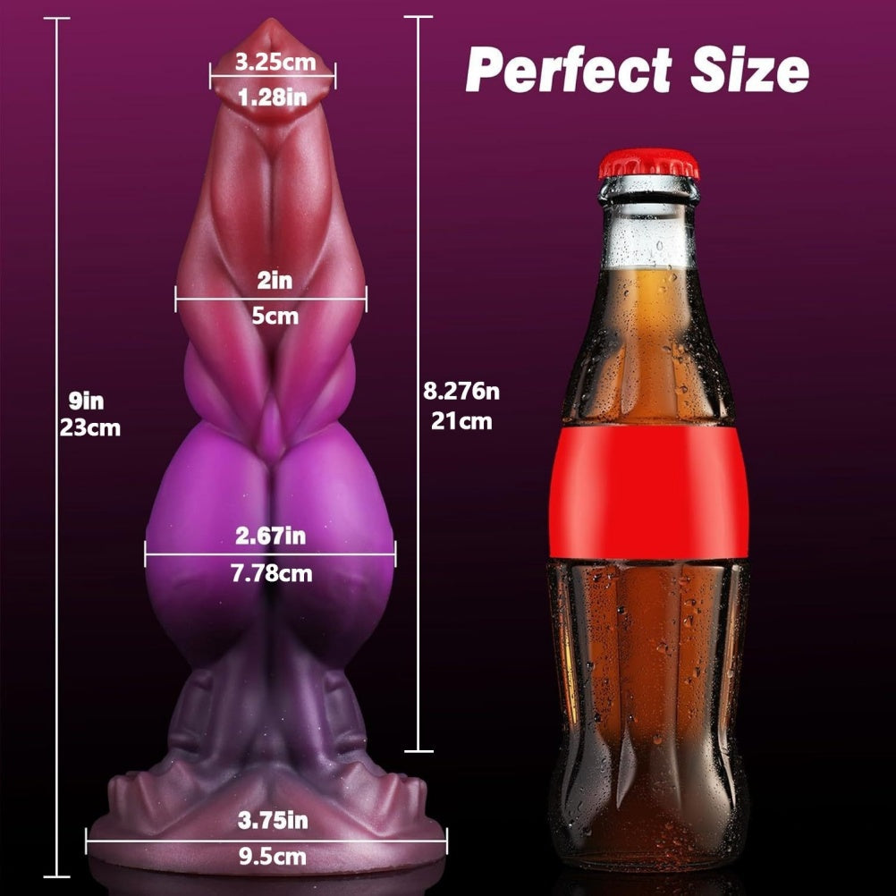 Fantasy Monster Dog Knotting Suction Cup Dildo – Female Orgasmic Massage & Vaginal Insertion Sex Toys