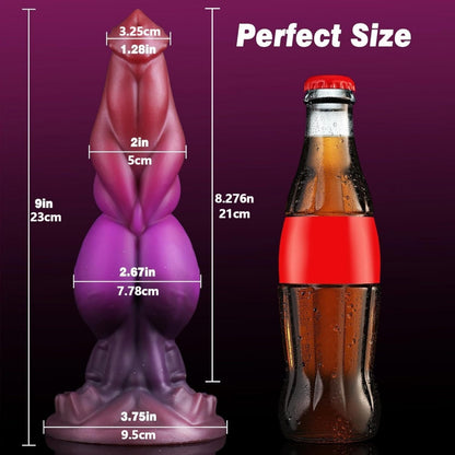 Fantasy Monster Dog Knotting Suction Cup Dildo – Female Orgasmic Massage & Vaginal Insertion Sex Toys