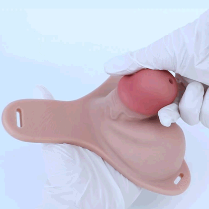 Realistic Silicone Chastity Pants with Urethral Opening — Lockable Male Chastity Cage for Long-Term BDSM Wear