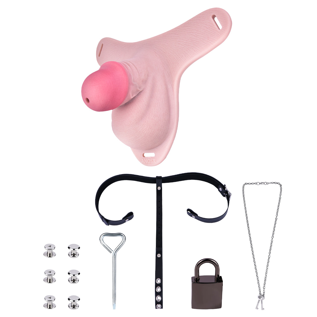 Realistic Silicone Chastity Pants with Urethral Opening — Lockable Male Chastity Cage for Long-Term BDSM Wear