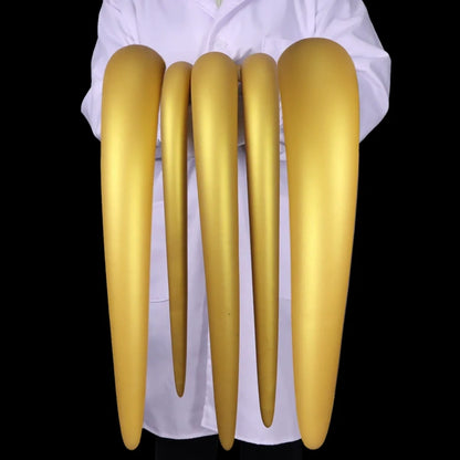 Gode anal extra-long Fantasy Dragon – Sextoys d'expansion anale en silicone doré pour femmes