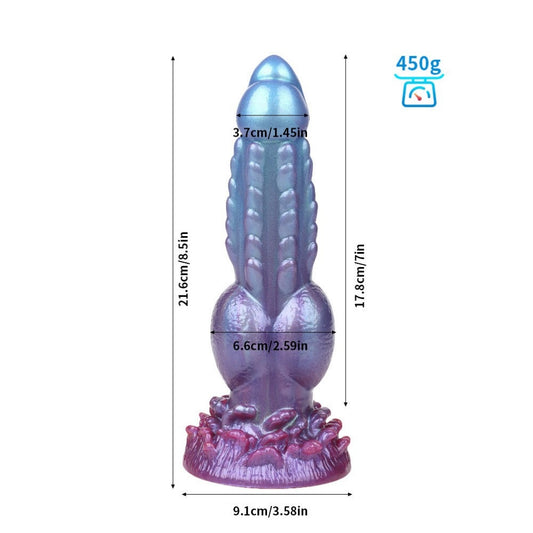 Pearlescent Silicone Fantasy Monster Dildo with Suction Cup – G-Spot Stimulation & Orgasmic Massage Sex Toys for Women
