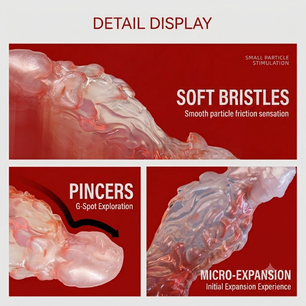 Crimson Claw Curved Alien Dildo — Platinum Silicone Fantasy Dildo for Precise G-Spot Stimulation