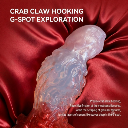 Crimson Claw Curved Alien Dildo — Platinum Silicone Fantasy Dildo for Precise G-Spot Stimulation