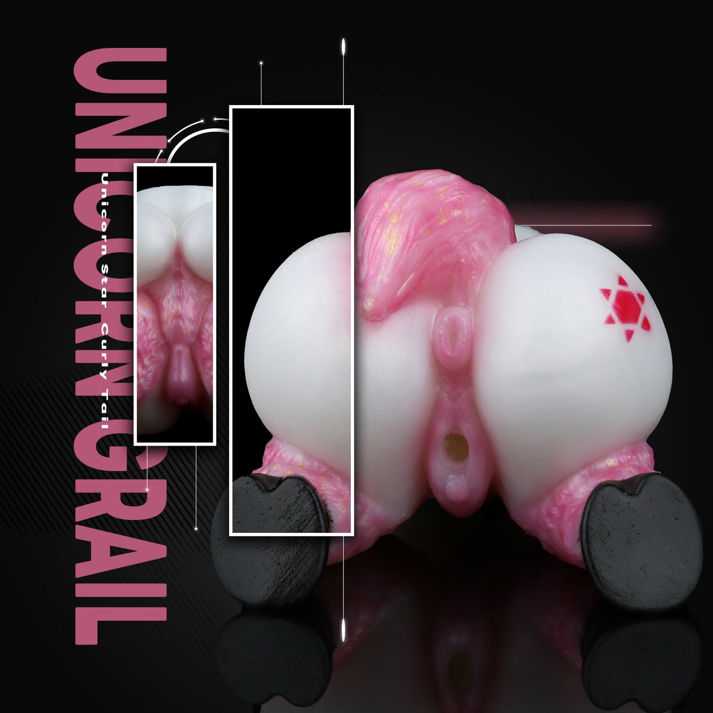 Unicorn Grail Fantasy Horse Butt Pussy Sex Doll — Dual-Entry Platinum Silicone Masturbator