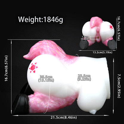 Unicorn Grail Fantasy Horse Butt Pussy Sex Doll — Dual-Entry Platinum Silicone Masturbator
