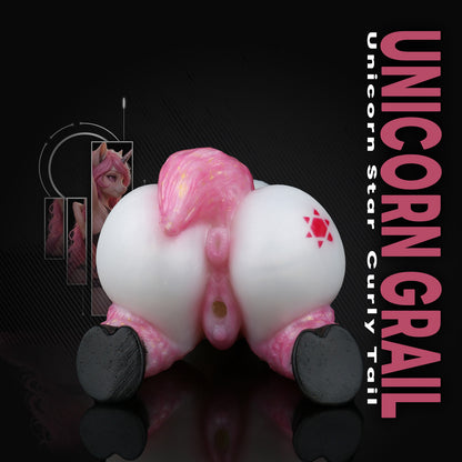 Unicorn Grail Fantasy Horse Butt Pussy Sex Doll — Dual-Entry Platinum Silicone Masturbator