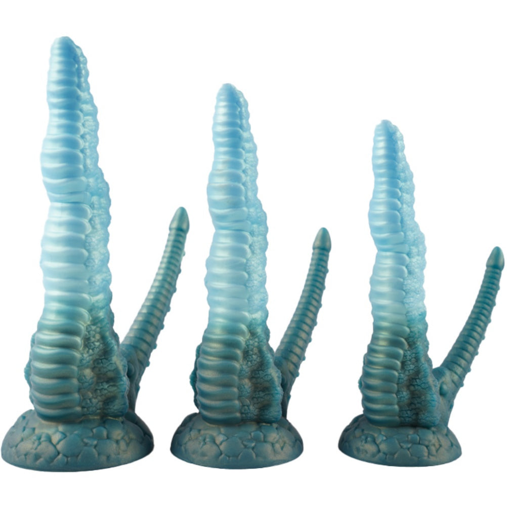 Gemini said Fantasy Alien Double Dildo with Suction Cup - Dual Anal & Vaginal Orgasmic Massage Sex Toy