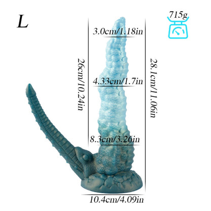 Gemini said Fantasy Alien Double Dildo with Suction Cup - Dual Anal & Vaginal Orgasmic Massage Sex Toy