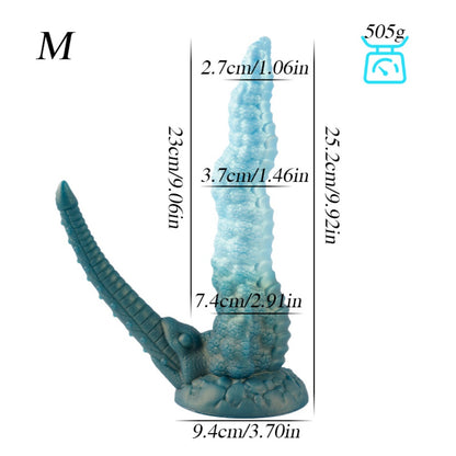 Gemini said Fantasy Alien Double Dildo with Suction Cup - Dual Anal & Vaginal Orgasmic Massage Sex Toy