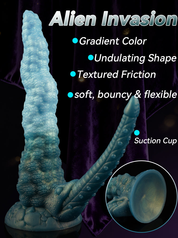 Gemini said Fantasy Alien Double Dildo with Suction Cup - Dual Anal & Vaginal Orgasmic Massage Sex Toy