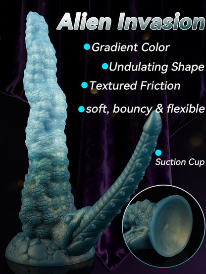 Gemini said Fantasy Alien Double Dildo with Suction Cup - Dual Anal & Vaginal Orgasmic Massage Sex Toy