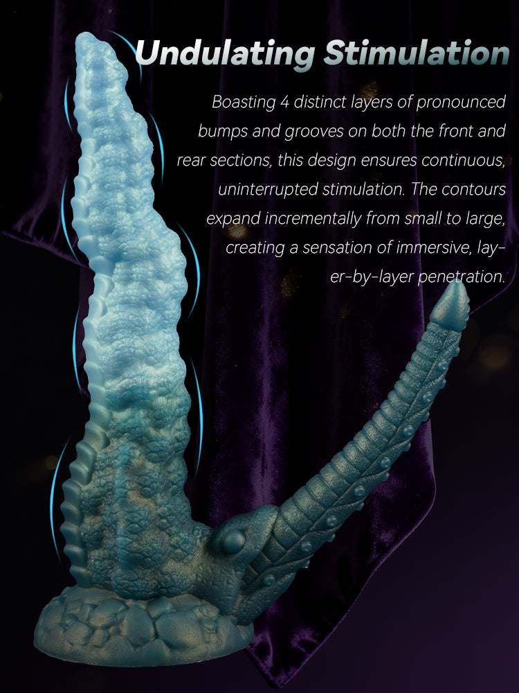 Gemini said Fantasy Alien Double Dildo with Suction Cup - Dual Anal & Vaginal Orgasmic Massage Sex Toy