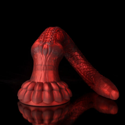 Domlust Tentacle Dildo – Premium Platinum Silicone | Blood Red Monster Dildo with Suction Cup