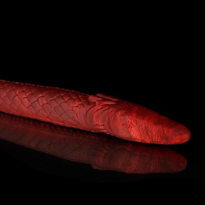Fantasy Ultra-Long Silicone Tentacle Dildo – Blood Red Monster Dildo for G-Spot Stimulation & Orgasmic Massage