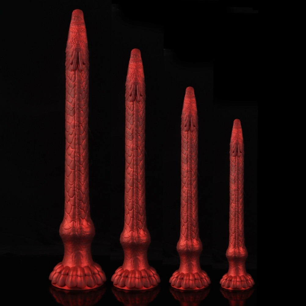 Fantasy Ultra-Long Silicone Tentacle Dildo – Blood Red Monster Dildo for G-Spot Stimulation & Orgasmic Massage