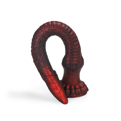 Fantasy Ultra-Long Silicone Tentacle Dildo – Blood Red Monster Dildo for G-Spot Stimulation & Orgasmic Massage