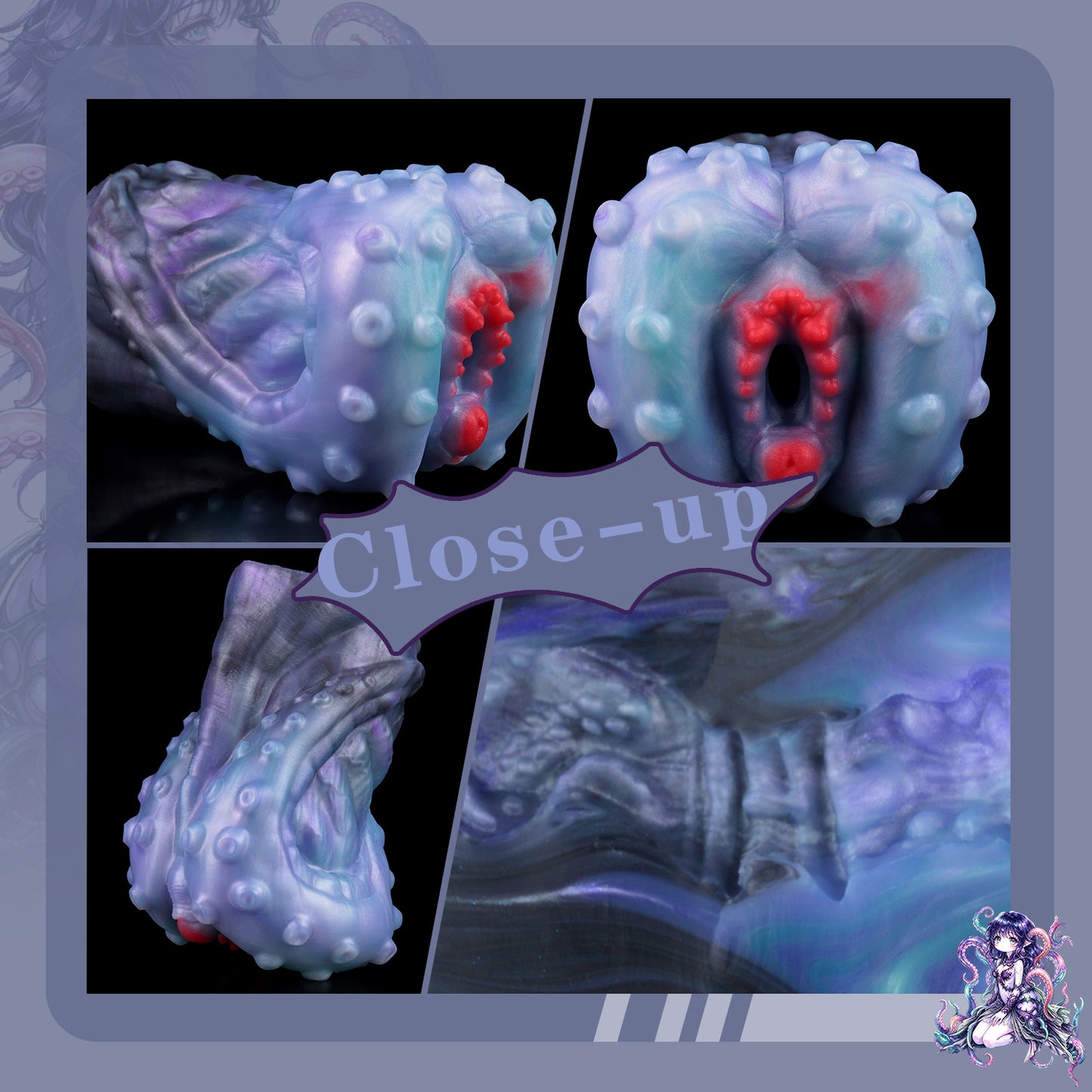 Tentacle-Textured Alien Pussy Stroker with Deep-Sea Suction Design — Fantasy Masturbator for Immersive Solo Play