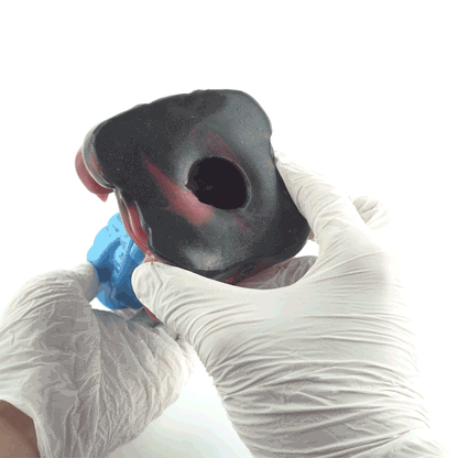 Blue Silicone Monster Leopard Tongue Fantasy Pocket Pussy -Blowjob Penis Massage Toy for Men