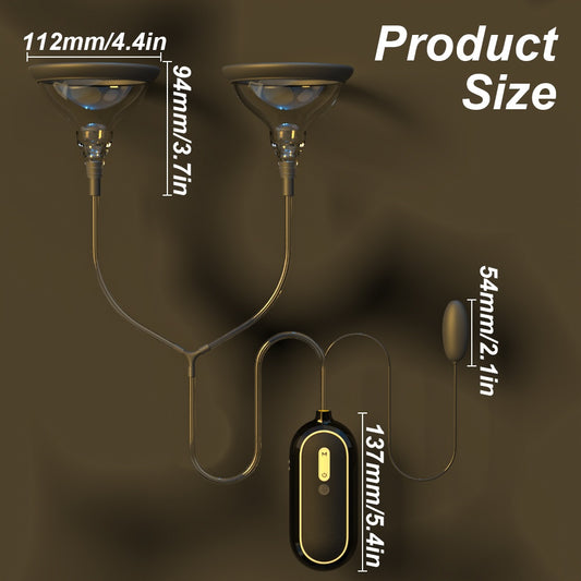 G-Spot Vibrating Suction Nipple Pump - 2-in-1 Multifunctional Female Silicone Masturbation Toy