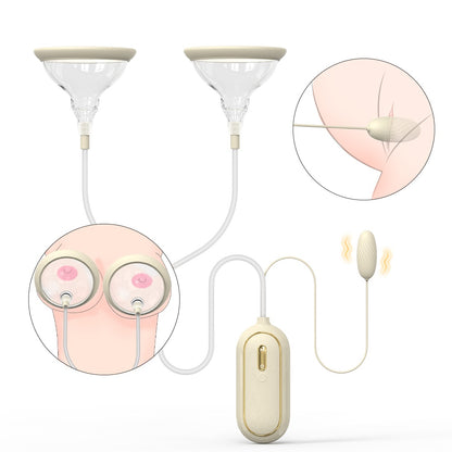 G-Spot Vibrating Suction Nipple Pump - 2-in-1 Multifunctional Female Silicone Masturbation Toy
