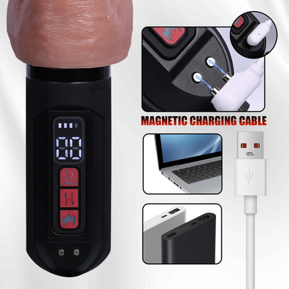 Realistic Thrusting Dildo Machine - 180° Adjustable Fucking Machine for Intense Vaginal & Anal Play