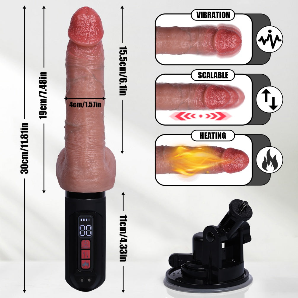 Realistic Thrusting Dildo Machine - 180° Adjustable Fucking Machine for Intense Vaginal & Anal Play