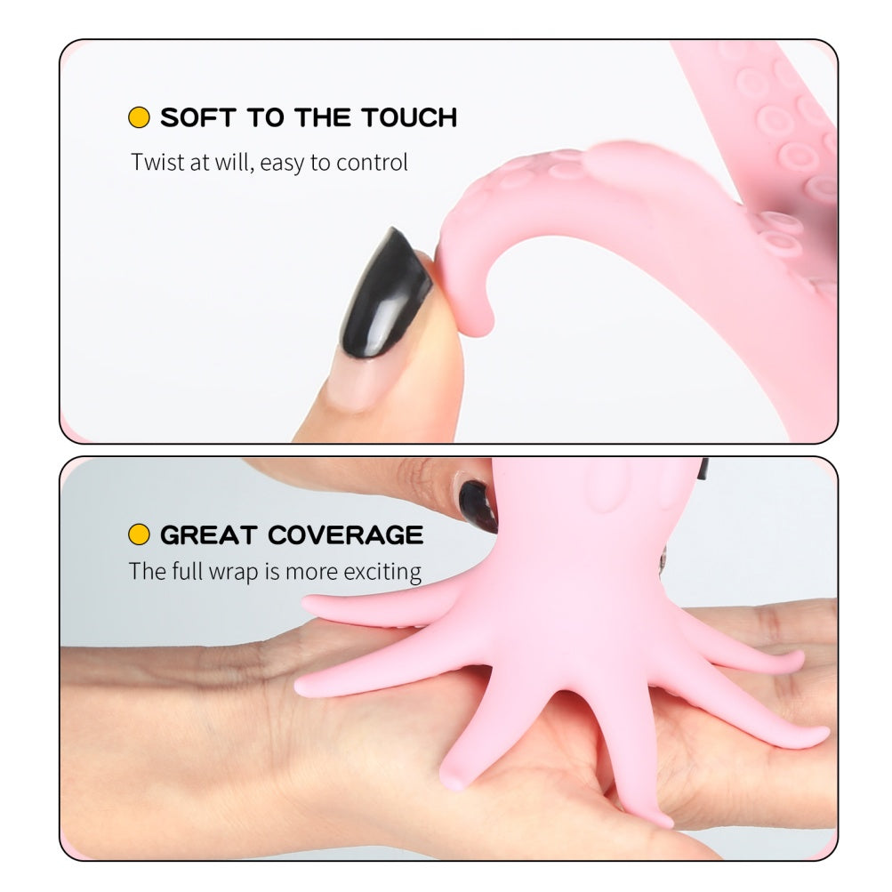Pink Silicone Octopus Clit Sucking Massager – Cute & Discreet Oral Sex Simulator for Women