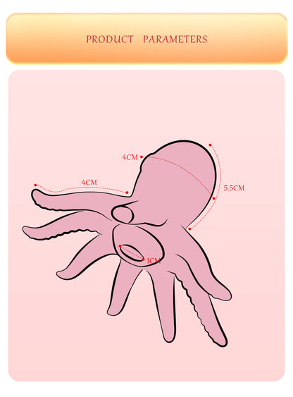 Pink Silicone Octopus Clit Sucking Massager – Cute & Discreet Oral Sex Simulator for Women
