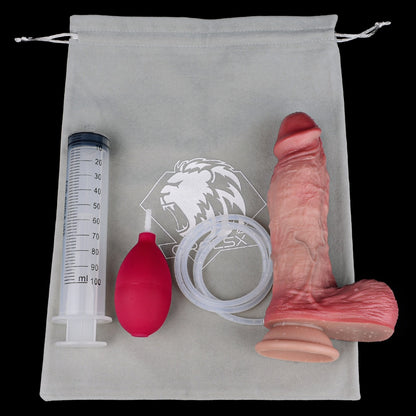 Realistic Squirt Flesh-Like Silicone Anal Dildo – Dual-Layer Technology with Suction Base